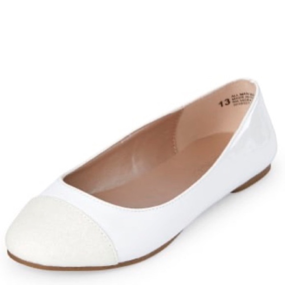 Glitter Toe Ballet Flats, size 2